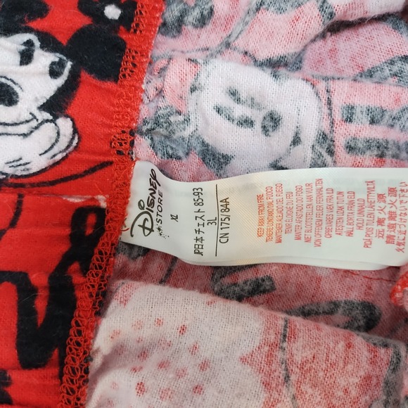 Disney‎ Minnie Mouse Red Love Laugh Fun Pajama Pants Lounge Sleepwear Size XL - Picture 4 of 7